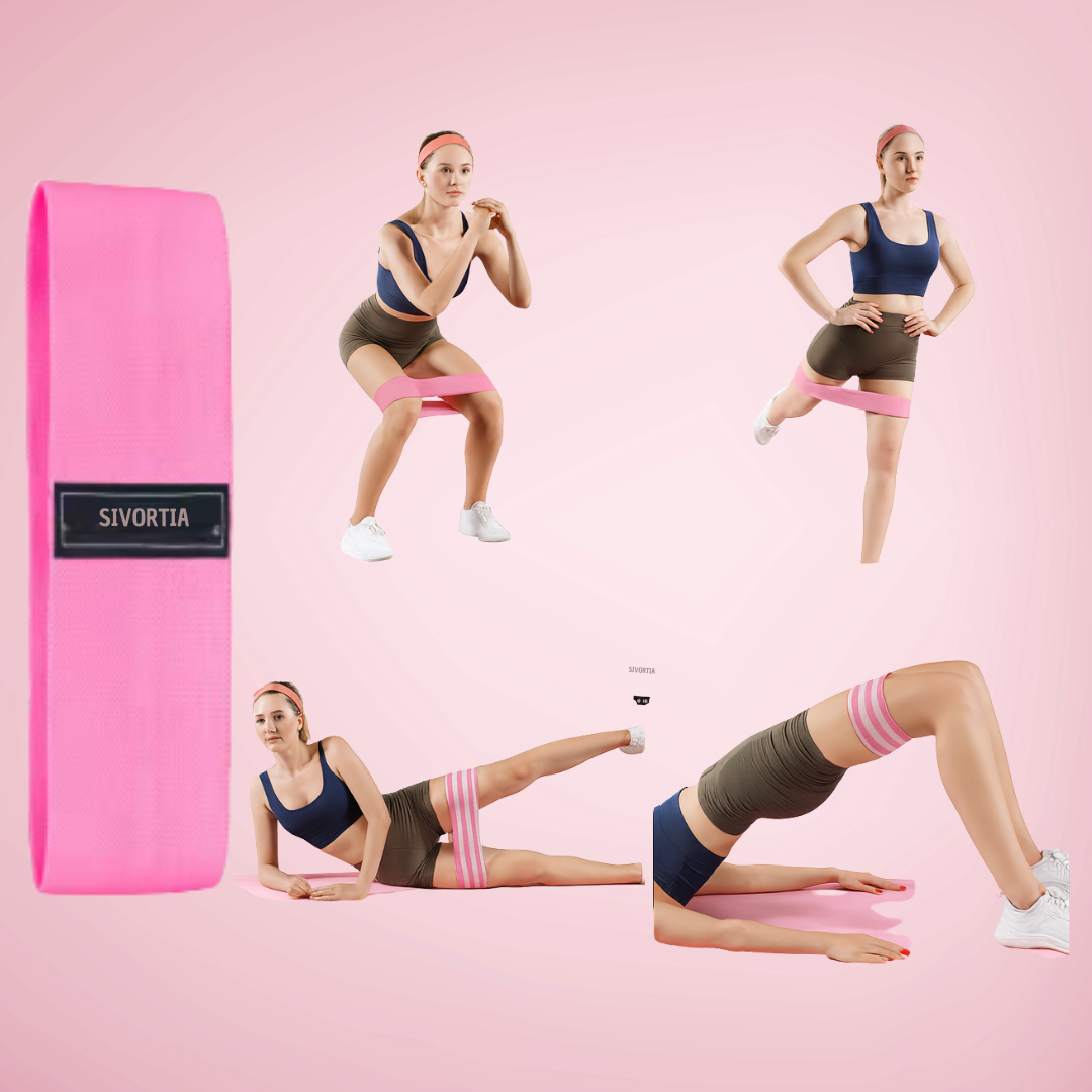 גומיית כוח ורודה לחיזוק רצפת האגן, ישבן ורגליים