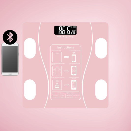 משקל ורוד חכם בעברית(מתחבר לאפליקציה) - מודד אחוזי שומן + BMI ועוד