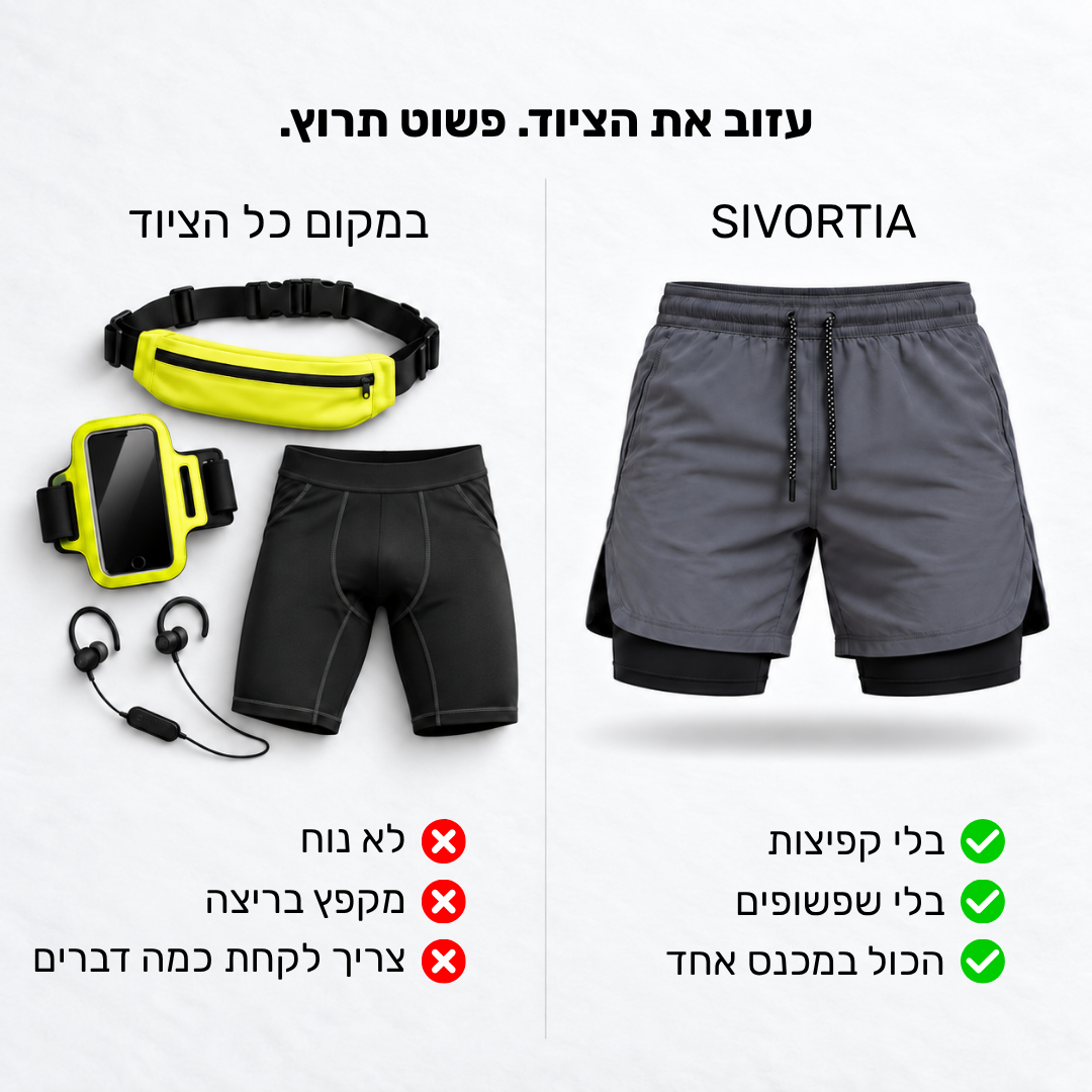 מכנס ריצה 3 ב 1